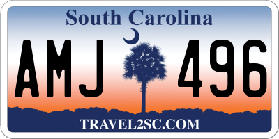 SC license plate AMJ496