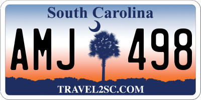SC license plate AMJ498
