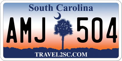 SC license plate AMJ504
