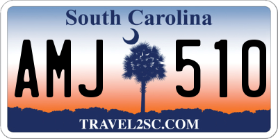 SC license plate AMJ510