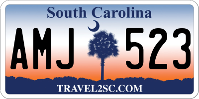 SC license plate AMJ523