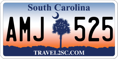 SC license plate AMJ525