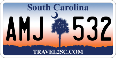 SC license plate AMJ532