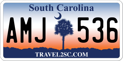 SC license plate AMJ536