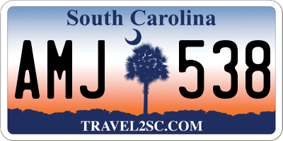 SC license plate AMJ538