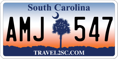 SC license plate AMJ547