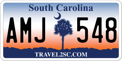 SC license plate AMJ548