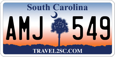 SC license plate AMJ549