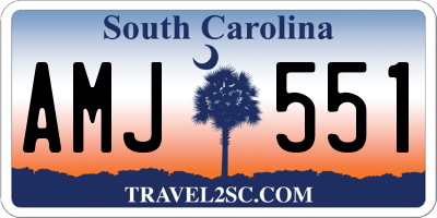 SC license plate AMJ551