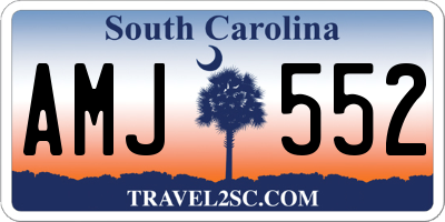 SC license plate AMJ552