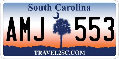 SC license plate AMJ553