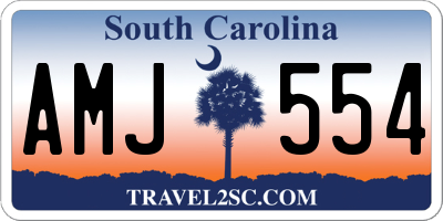 SC license plate AMJ554