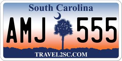 SC license plate AMJ555