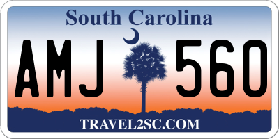 SC license plate AMJ560