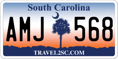 SC license plate AMJ568