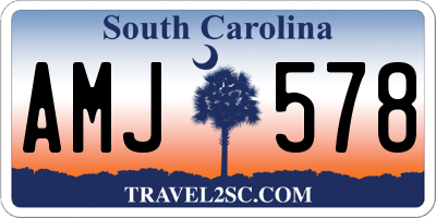 SC license plate AMJ578