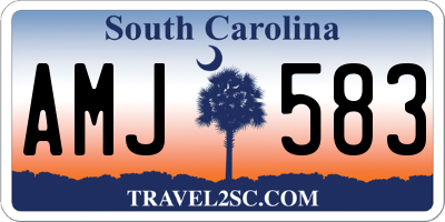 SC license plate AMJ583