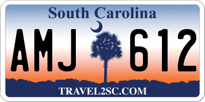 SC license plate AMJ612