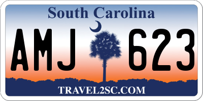 SC license plate AMJ623