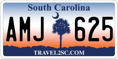 SC license plate AMJ625