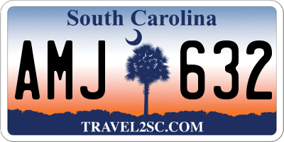 SC license plate AMJ632