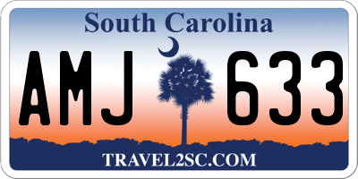 SC license plate AMJ633