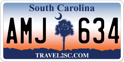 SC license plate AMJ634