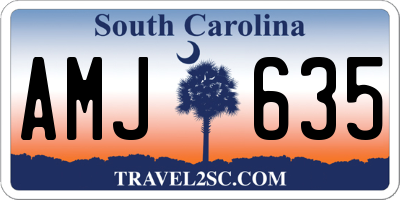 SC license plate AMJ635