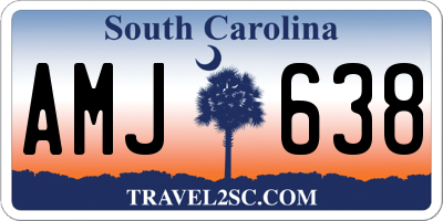 SC license plate AMJ638