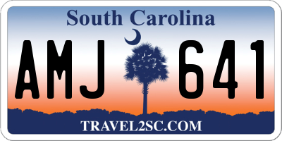 SC license plate AMJ641