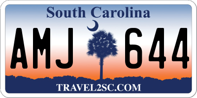 SC license plate AMJ644
