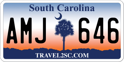 SC license plate AMJ646