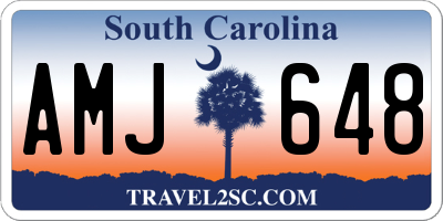 SC license plate AMJ648