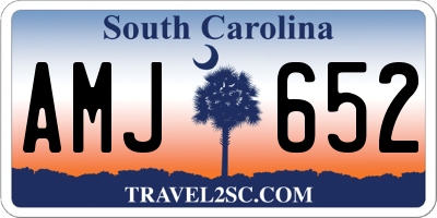 SC license plate AMJ652