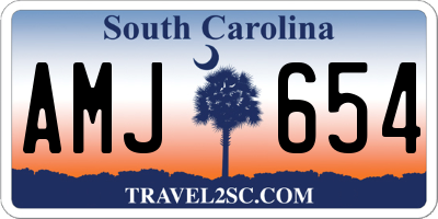 SC license plate AMJ654