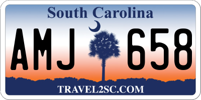 SC license plate AMJ658