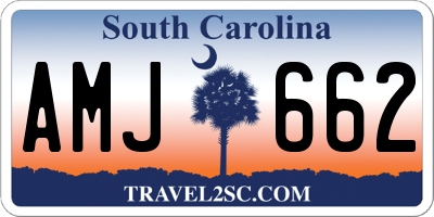 SC license plate AMJ662