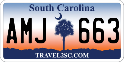 SC license plate AMJ663