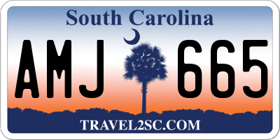 SC license plate AMJ665