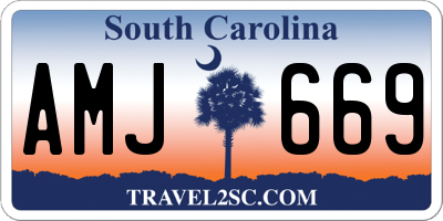 SC license plate AMJ669