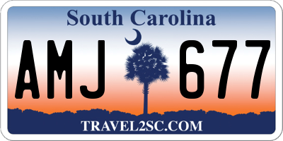 SC license plate AMJ677