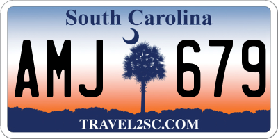 SC license plate AMJ679