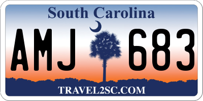 SC license plate AMJ683