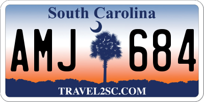 SC license plate AMJ684