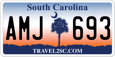 SC license plate AMJ693
