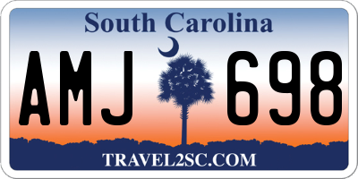 SC license plate AMJ698