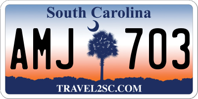 SC license plate AMJ703