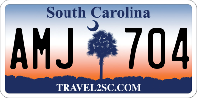SC license plate AMJ704