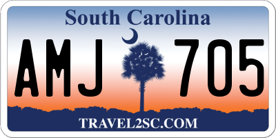 SC license plate AMJ705