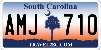 SC license plate AMJ710
